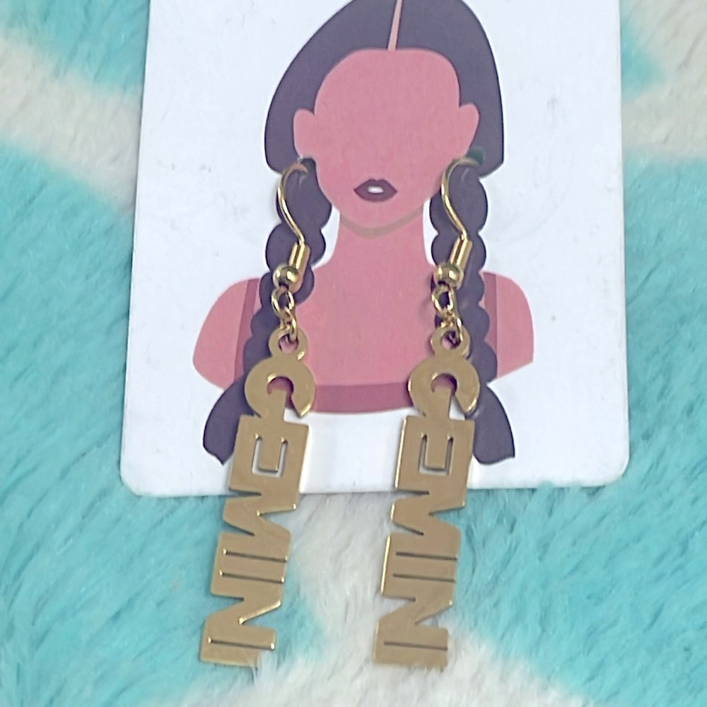 ❌SOLD❌Zodiac earrings “GEMINI”♊️